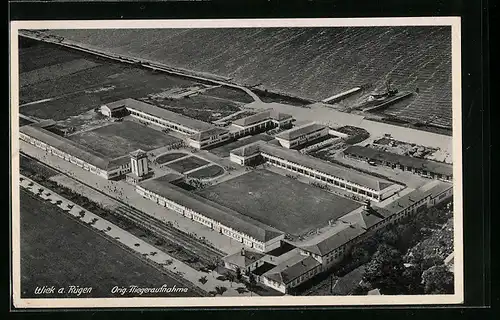 AK Wiek a. Rügen, Sächsisches Kinderheim, orig. Fliegeraufnahme