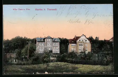 AK Hartha b. Tharandt, Villa Clara u. Elsa