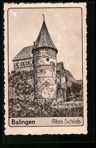 Künstler-AK Balingen, Altes Schloss