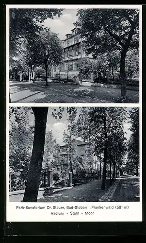 AK Bad Steben i. Frankenwald, Park-Sanatorium