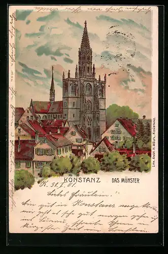 Lithographie Konstanz, Das Münster