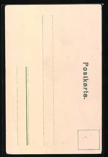 Lithographie Konstanz, Rathaushof mit Anlage