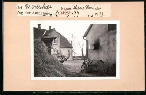 Fotografie unbekannter Fotograf, Ansicht Gr. Vollstedt, Bauernhof Haus Reimers 1939