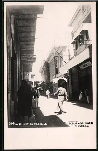 Fotografie Eldorado, Baghdad, Ansicht Baghdad / Bagdad, Strasse mit Ladengeschäften