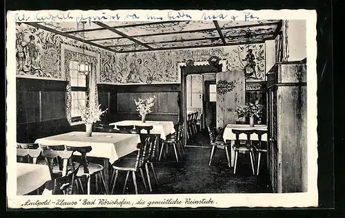 AK Bad Wörishofen, Gasthaus Luitpold-Klause, Innenansicht