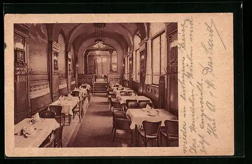 AK Berlin, Gasthaus Weinstuben Kempinski, Burgen-Saal