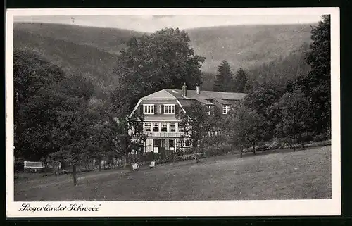 AK Siegen, Gasthaus Hof Obere Hengsbach F. Weil mit Umgebung