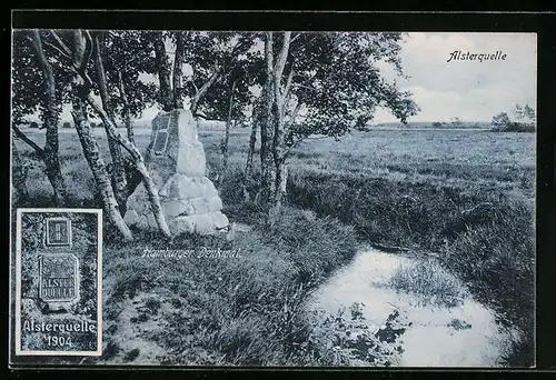 AK Henstedt-Ulzburg, Alster-Quelle und Hamburger Denkmal