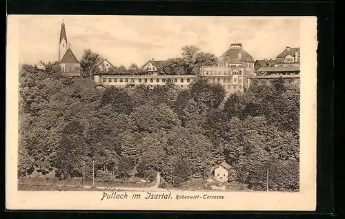 AK Pullach im Isartal, Gasthaus Rabenwirt-Terrasse