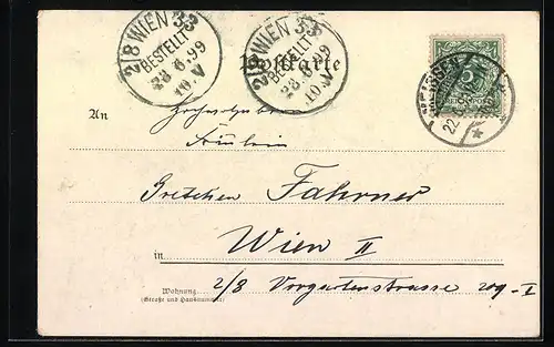 Lithographie Schandau, Wasserpartie mit Kirche