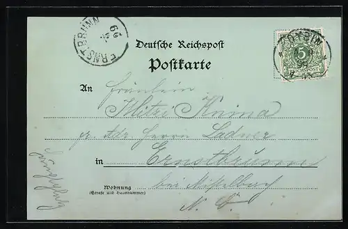 AK Oybin, Ortsansicht vom Pferdeberg