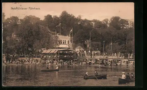 AK Hamburg, Gasthaus Neumühlener Fährhaus und Boote