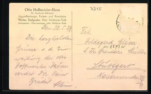 AK Weiler Torfgrube /Weilheim-Teck, Otto Hoffmeister-Haus