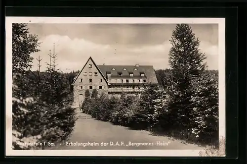 AK Hartenstein i. Sa., Erholungsheim der D.A.F. Bergmanns-Heim