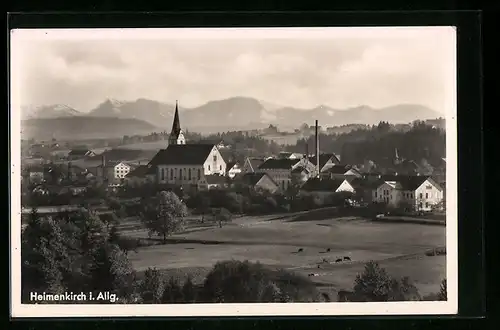 AK Heimenkirch, Ansicht des Ortes im Allgäu