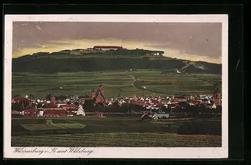 AK Weissenburg i. B., Ortsansicht mit Wülzburg