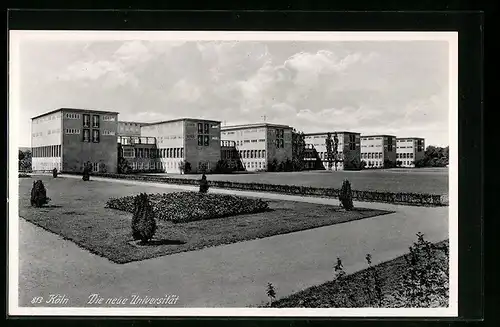 AK Köln-Lindenthal, Parkanlage vor der Universität