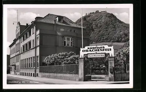 AK Rhöndorf, Hotel Drachenfels, Eingang zum Garten-Restaurant