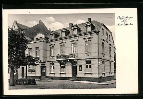 AK Niederlahnstein am Rhein, Hotel Raffenberger Hof von Johann Nitzling