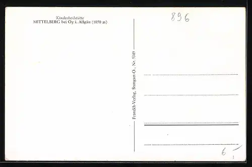 AK Mittelberg bei Oy /Allg., Die Kinderheilstätte