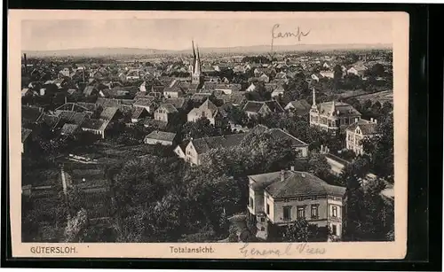 AK Gütersloh, Totalansicht aus der Vogelschau