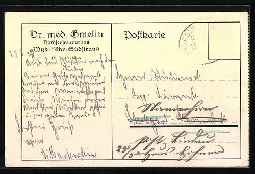 AK Wyk /Föhr, Nordseesanatorium Dr. med. Gmelin am Südstrand, Friesenhaus