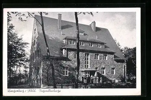 AK Langenberg /Rhld., Frontansicht der Jugendherberge