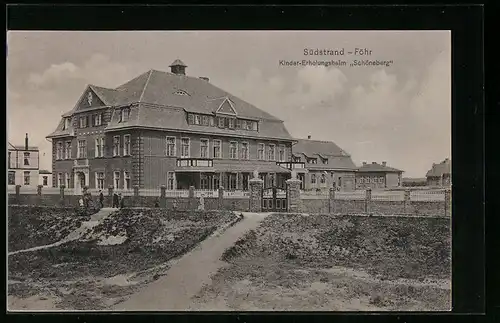 AK Südstrand /Föhr, Kinder-Erholungsheim Schöneberg