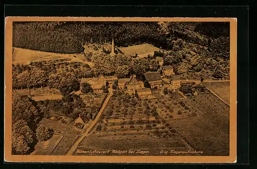 AK Rödgen bei Siegen, Ortsansicht, Fliegeraufnahme