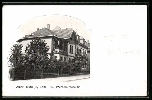 AK Lahr i. B., Albert Guth jr., Werderstrasse 64