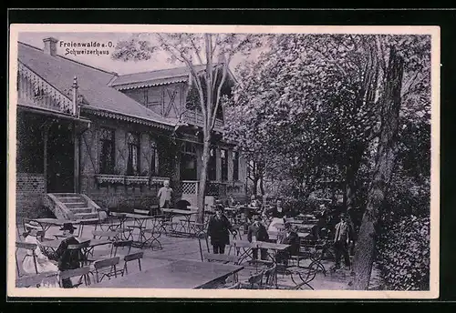 AK Freienwalde a. O., Gasthaus Schweizerhaus