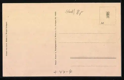 AK Tübingen, D.C.S.V-Verbindungshaus, Speisesaal, Innenansicht