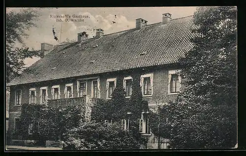 AK Syke, Ritterhoffs Gasthaus D. Warmke, Gebäudeansicht