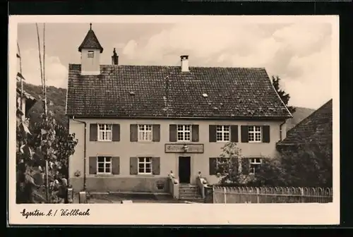 AK Egerten bei Wollbach, Gasthaus zum Hirschen M- Geitlinger aus der Vogelschau
