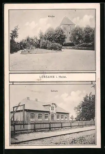 AK Lensahn /Holstein, Kirche, Schule
