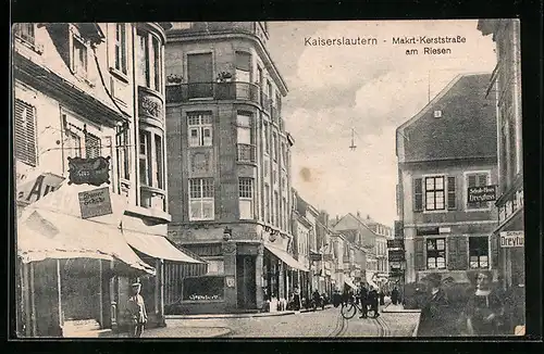 AK Kaiserslautern, Markt-Kerststrasse am Riesen