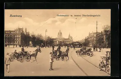 AK Hamburg-Neustadt, Holstenplatz mit neuem Oberlandesgericht