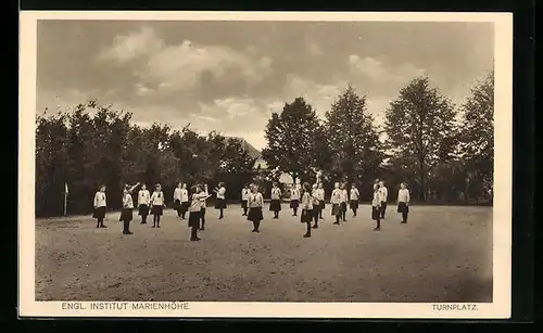 AK Simbach am Inn, Engl. Institut Marienhöhe, Turnplatz