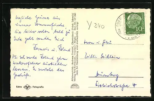 AK Obertrubach /Fränk. Schweiz, Ortsansicht mit Umland