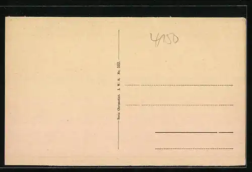 AK Crefeld, Josephskirche im Abendlicht