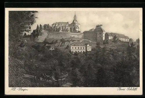AK Siegen, Altes Schloss mit Kutsche