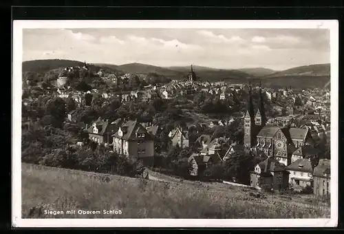 AK Siegen, Ortsansicht mit oberem Schloss