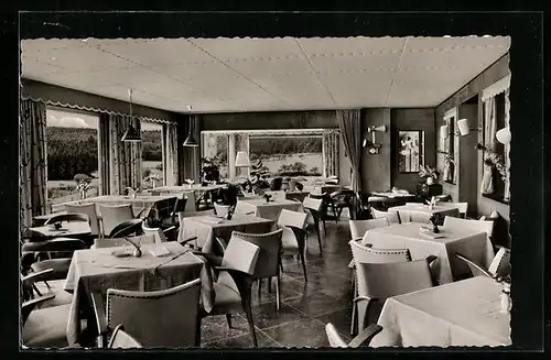 AK Gras-Ellenbach, Café Hügel Innenansicht