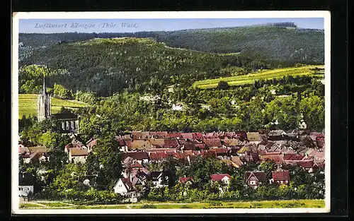 AK Königsee /Thür. Wald, Blick auf die Ortschaft