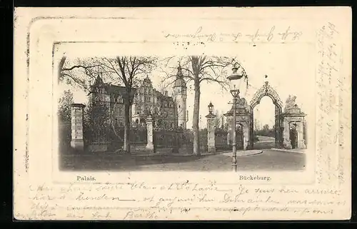 AK Bückeburg, Palais von Aussen