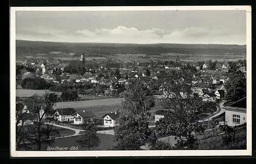 AK Weilheim /Obb., Ortsansicht mit Umgebung