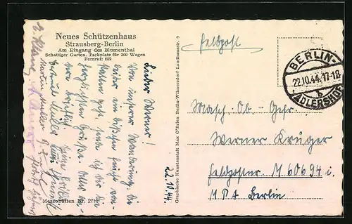 AK Straussberg /Mark, Uferweg am Ihlandsee