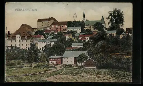 AK Fürstenstein, Blick auf den Ort