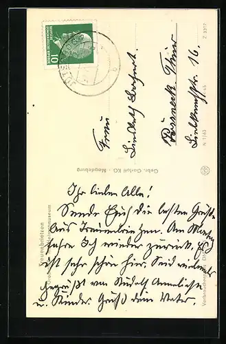 AK Treuenbrietzen, Grossstrasse mit Heimatsmuseum