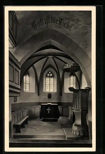 AK Asmushausen /Kr. Rotenburg, Evangl. Kirche, Innenansicht